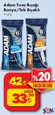 ADAM TIRAŞ BIÇAĞI BANYO / TEK BIÇAKLI 6'LI